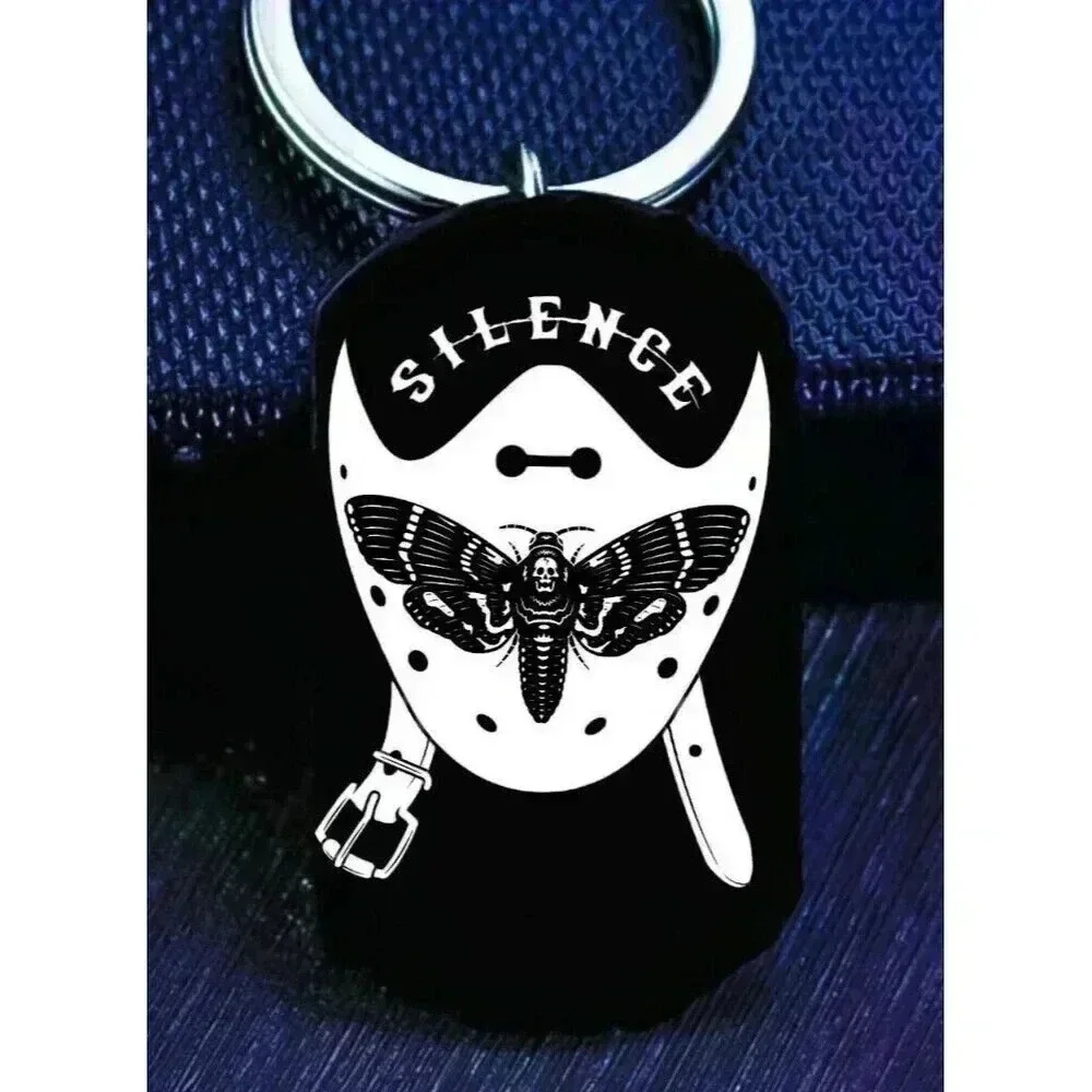 Horror Movie Moth Silence Lamps Hot Art Scary Keychain